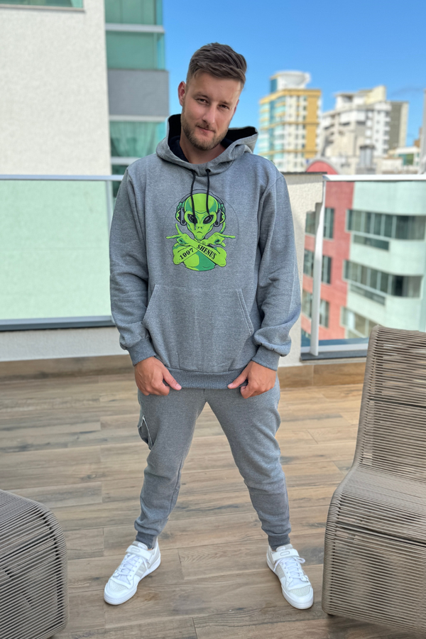 Casaco de Moletom ET Alien - Cinza Mescla