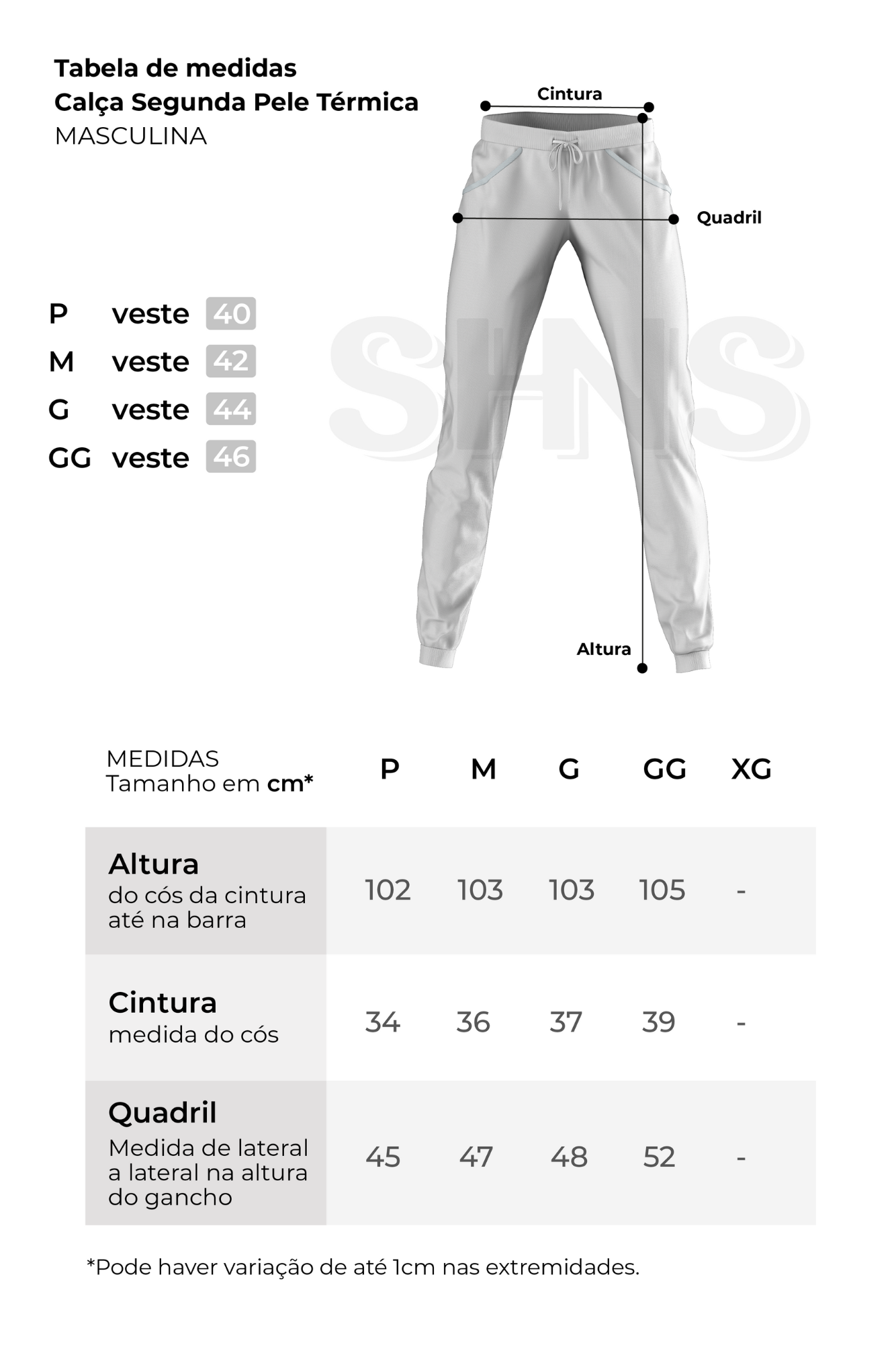 Calça de Moletom Masculina Básica